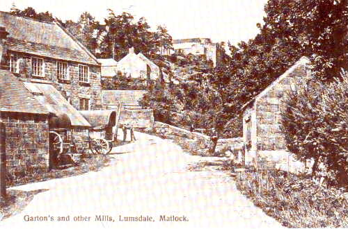 The road through Lumsdale in the 1800s